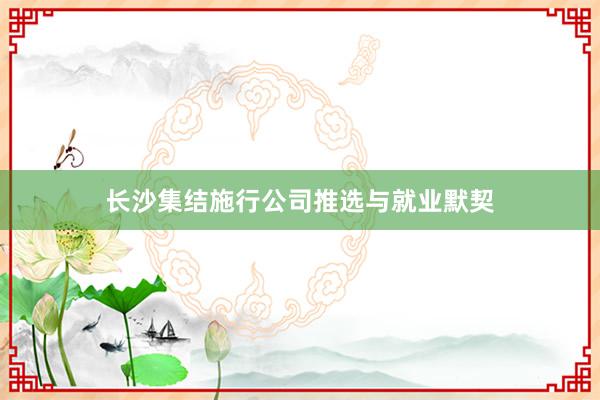 长沙集结施行公司推选与就业默契